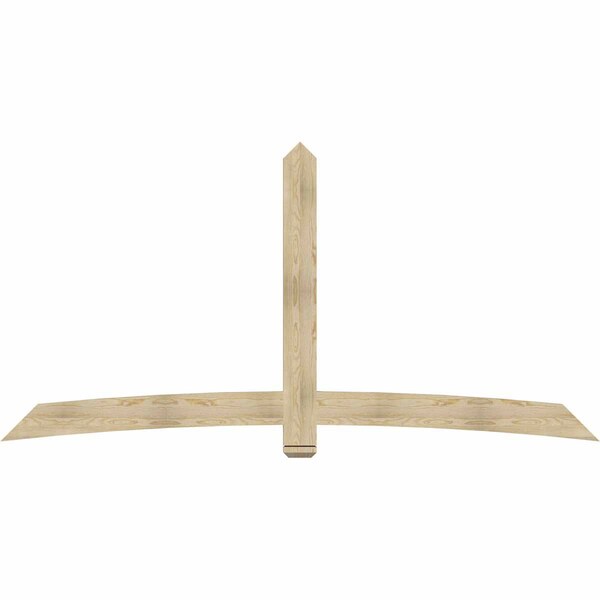 Ekena Millwork Bellingham Rough Sawn Timber Gable Bracket, Douglas Fir, 108"W x 54"H x 2"D x 6"F, 12/12 Pitch GBW108X54X0206BEL00RDF - main